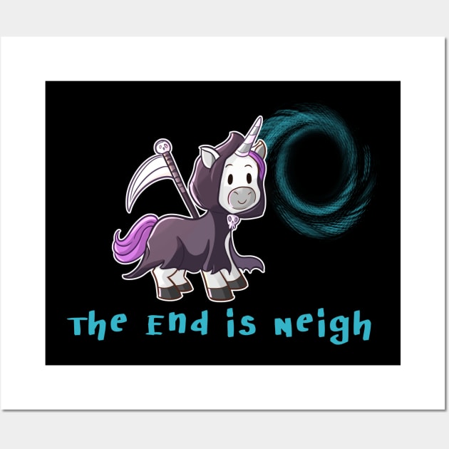 Grim Reaper Unicorn "The End is Neigh" Wall Art by Wanderer Bat